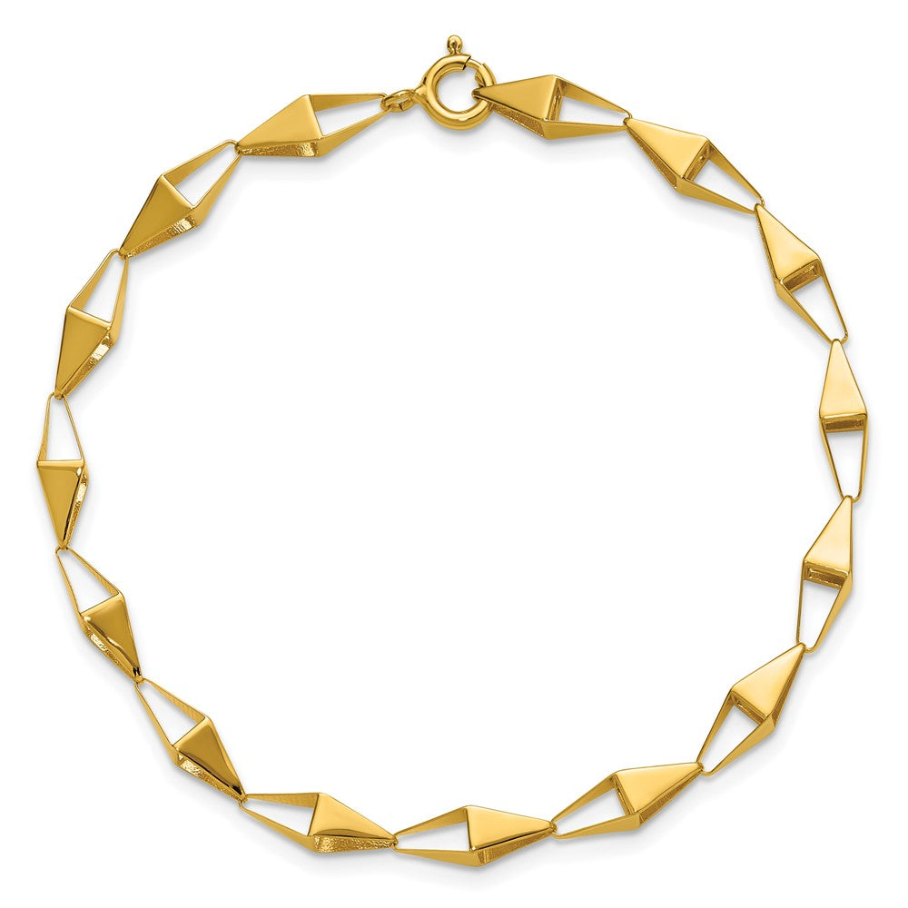 Polished Geometric Link Bracelet 7.5"