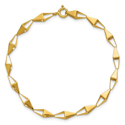 Polished Geometric Link Bracelet 7.5"