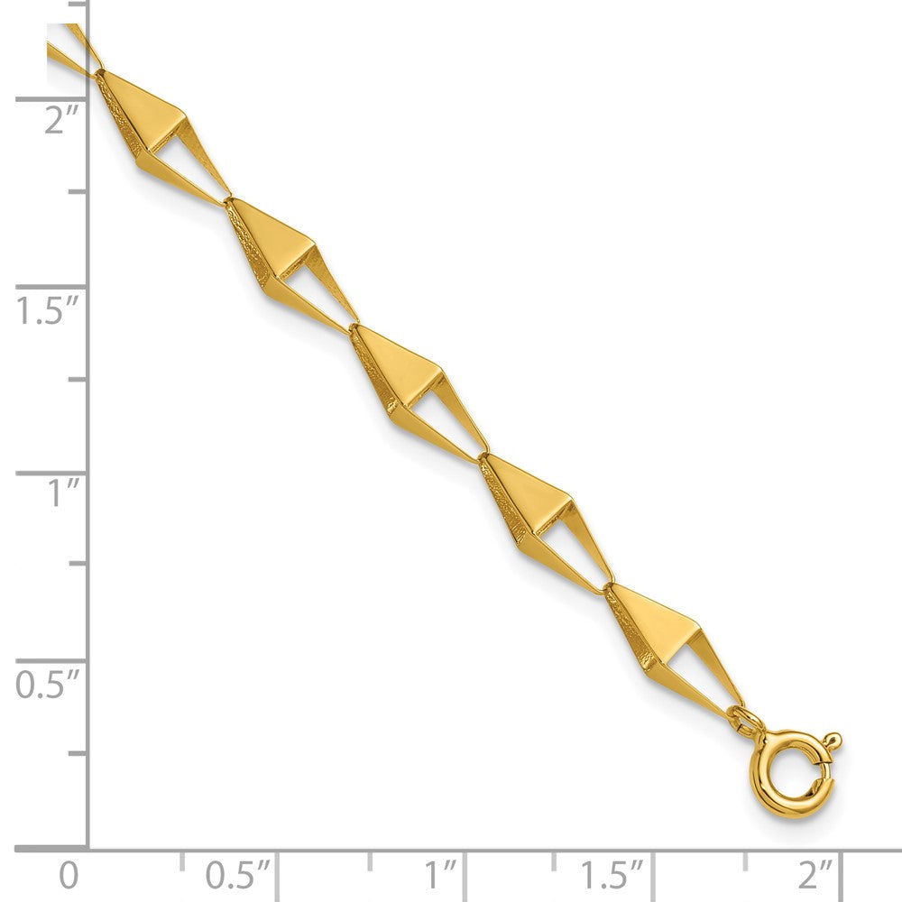 Polished Geometric Link Bracelet 7.5"