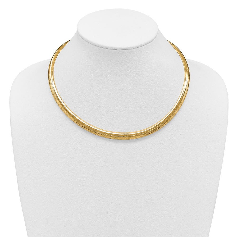 Polished Graduated Stretch Necklace 18.5"