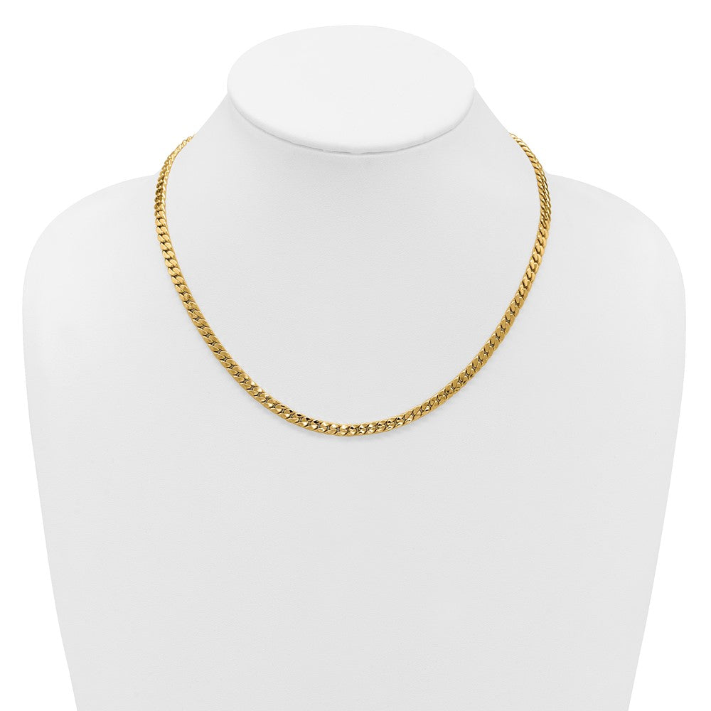 Polished Fancy Curb Link Necklace 18.25"