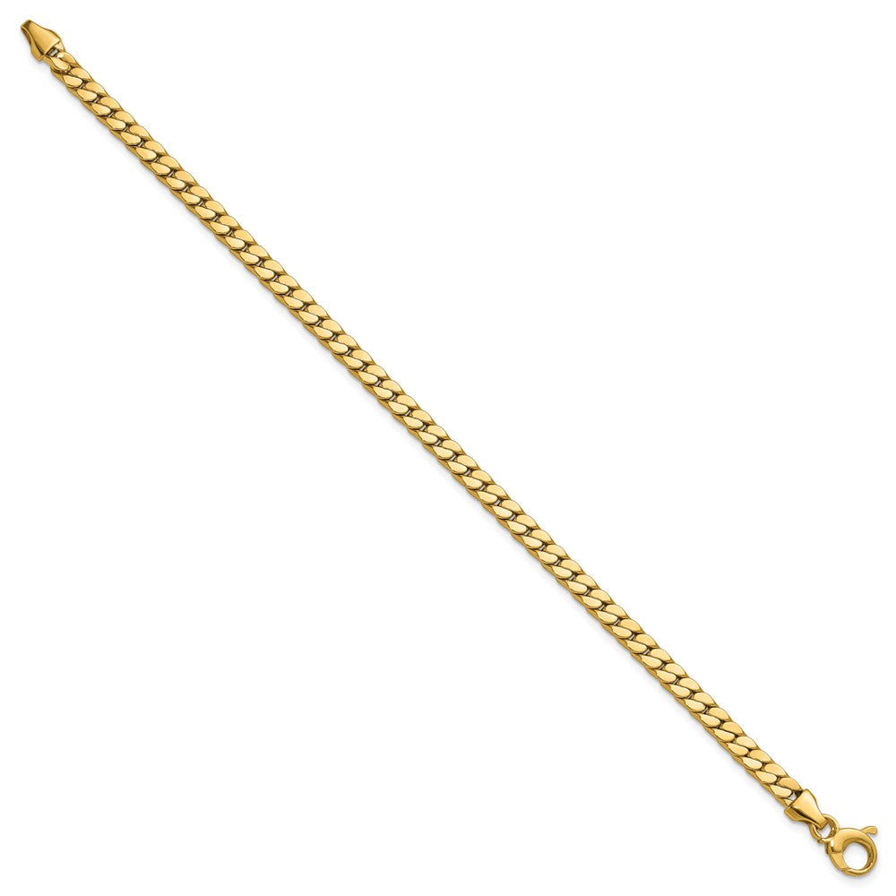 Polished Fancy Curb Link Bracelet 7.75" - 4.2mm