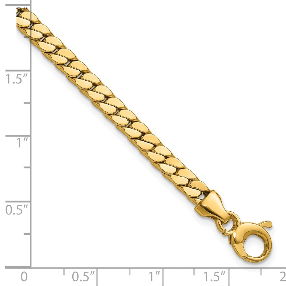Polished Fancy Curb Link Bracelet 7.75" - 4.2mm