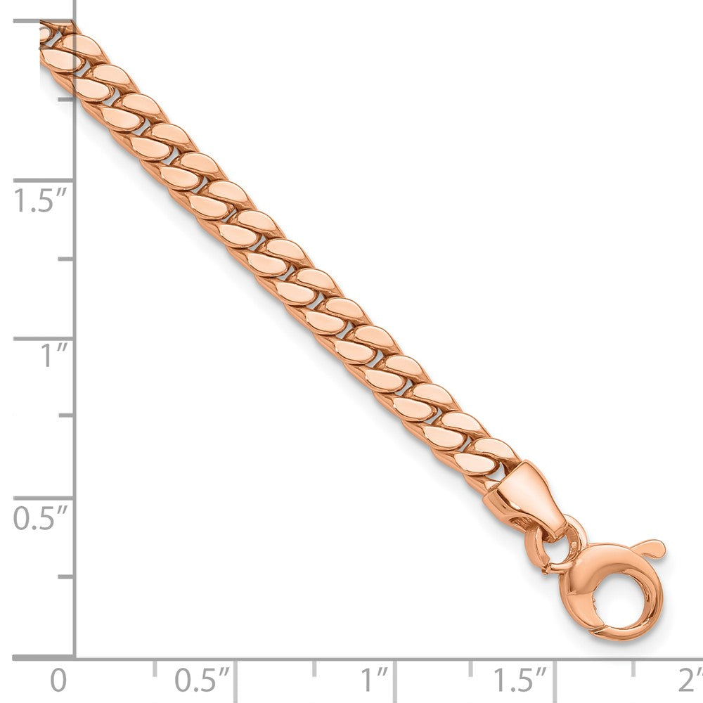 Polished Fancy Curb Link Bracelet 7.75" - 4.2mm
