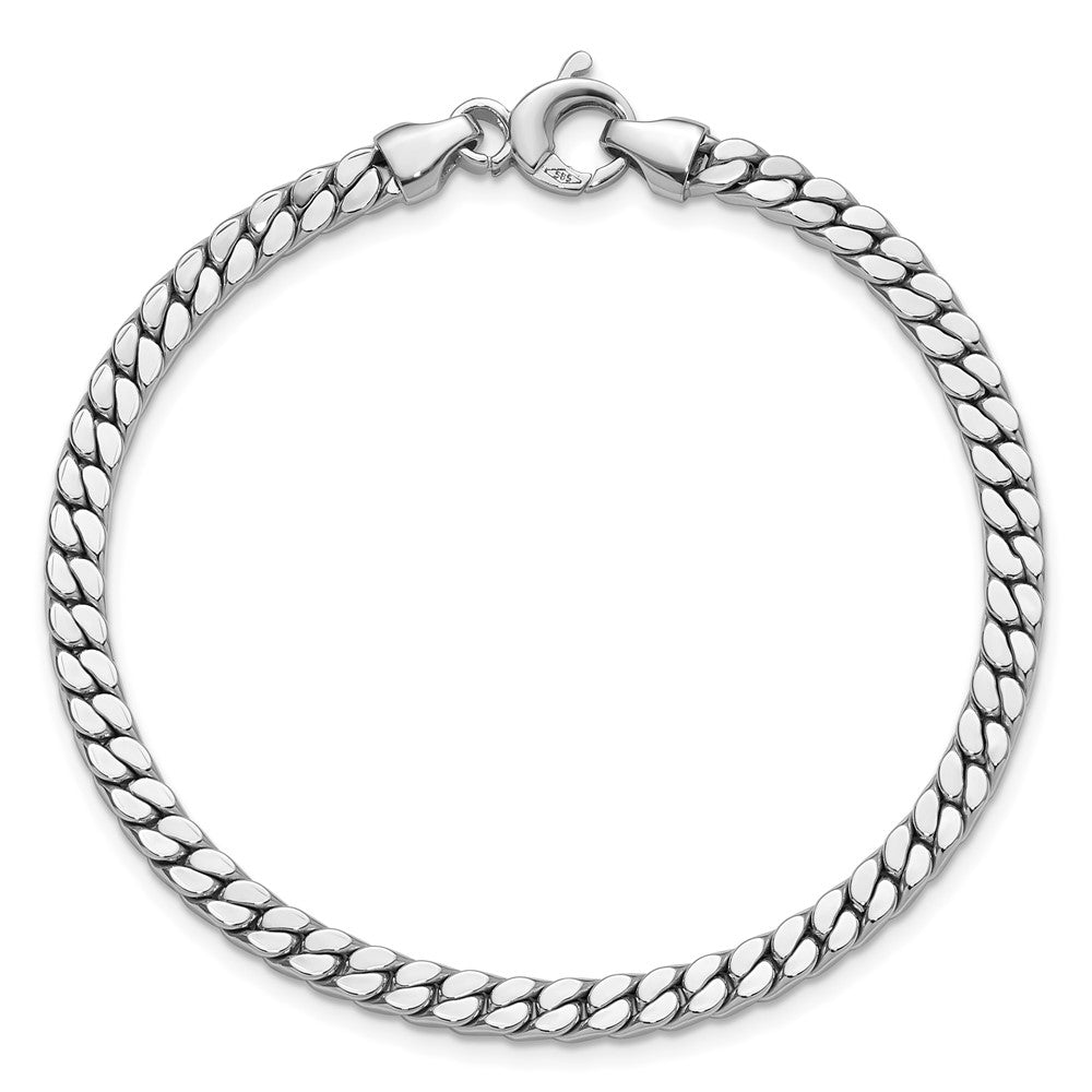 Polished Fancy Curb Link Bracelet 7.75" - 4.2mm
