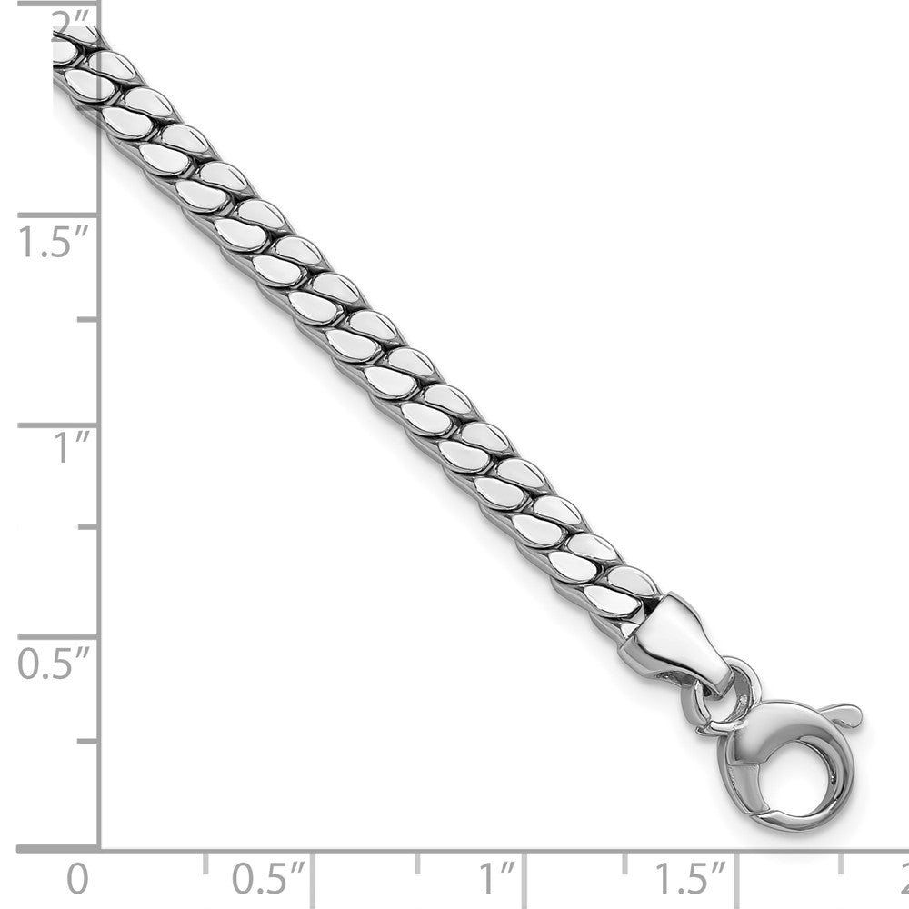 Polished Fancy Curb Link Bracelet 7.75" - 4.2mm