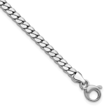 Polished Fancy Curb Link Bracelet 7.75" - 4.2mm
