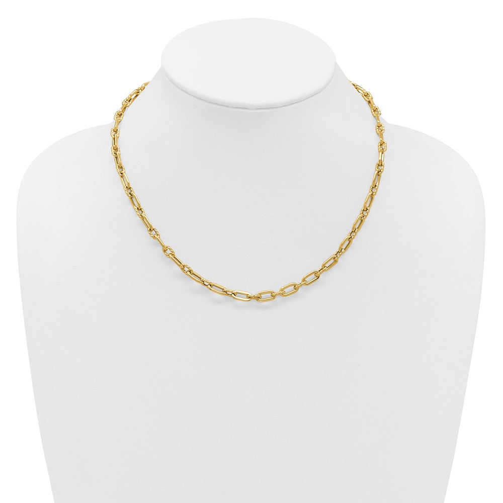 Polished and Twisted Fancy Toggle Necklace 18"