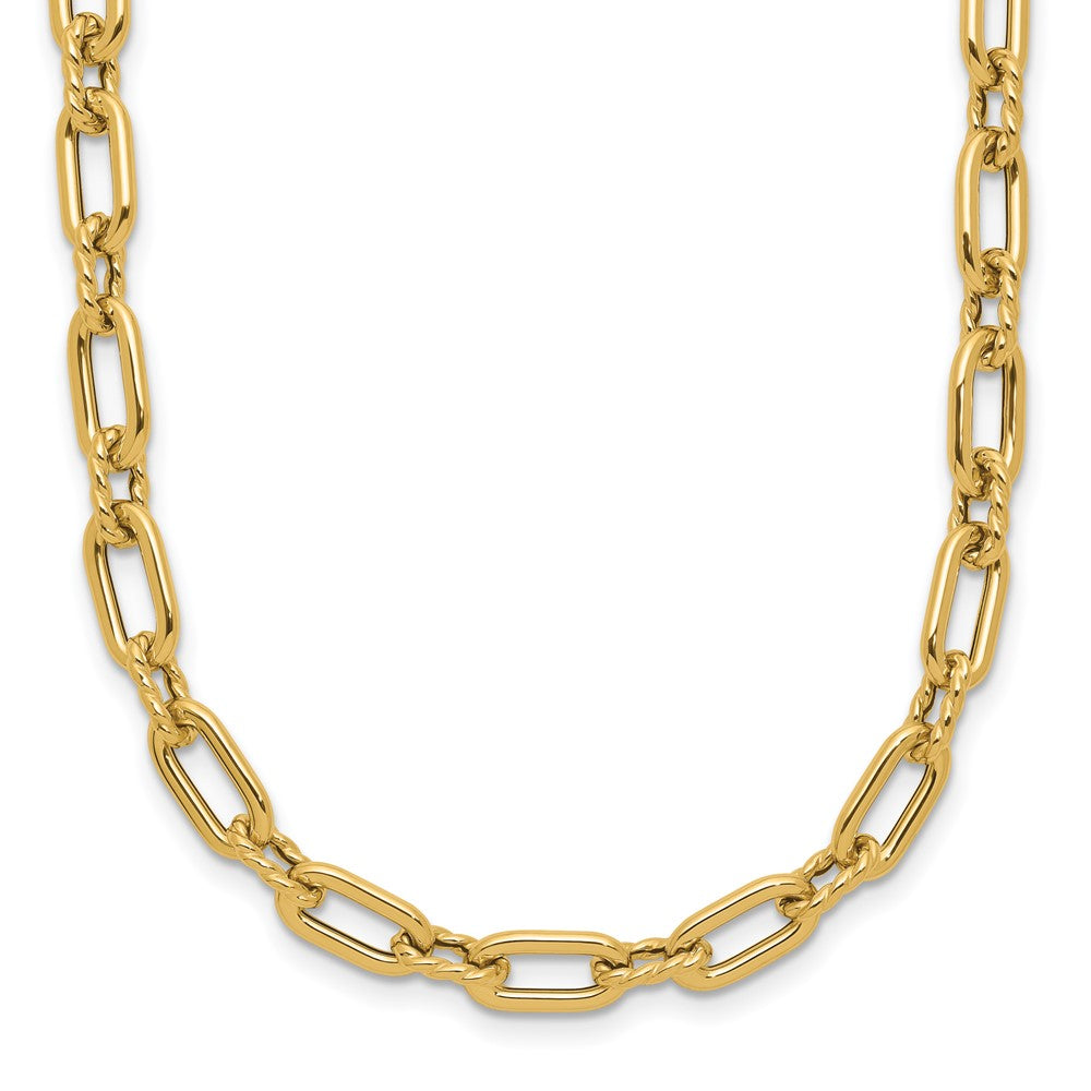 Polished and Twisted Fancy Toggle Necklace 18"