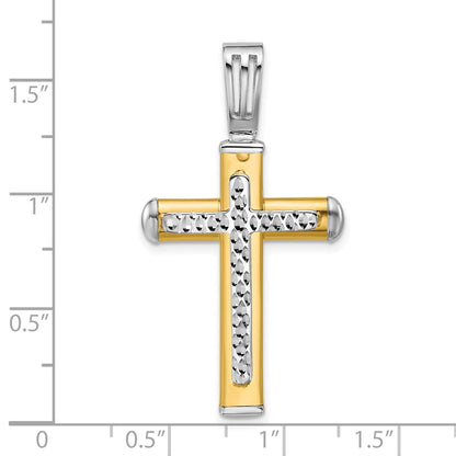 Polished and Diamond-cut Cross Pendant