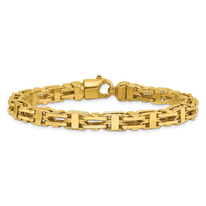 Polished Fancy Link Men's Bracelet 8.5" - 8.45mm