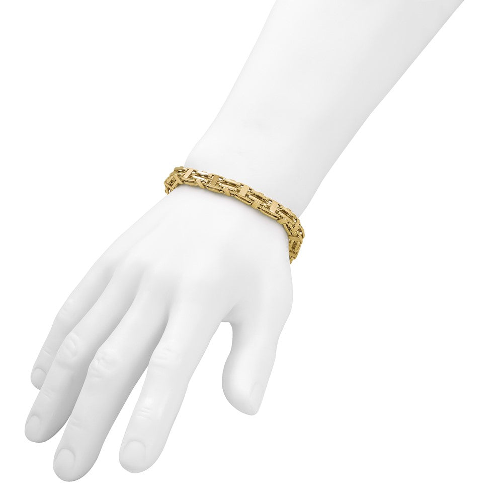 Polished Fancy Link Men's Bracelet 8.5" - 8.45mm