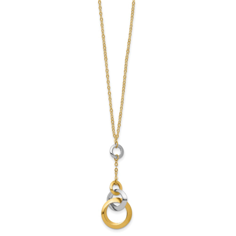 Polished Circle Link Accent w/1in ext. Necklace