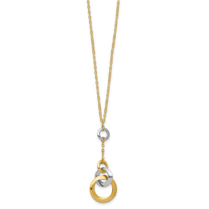 Polished Circle Link Accent w/1in ext. Necklace