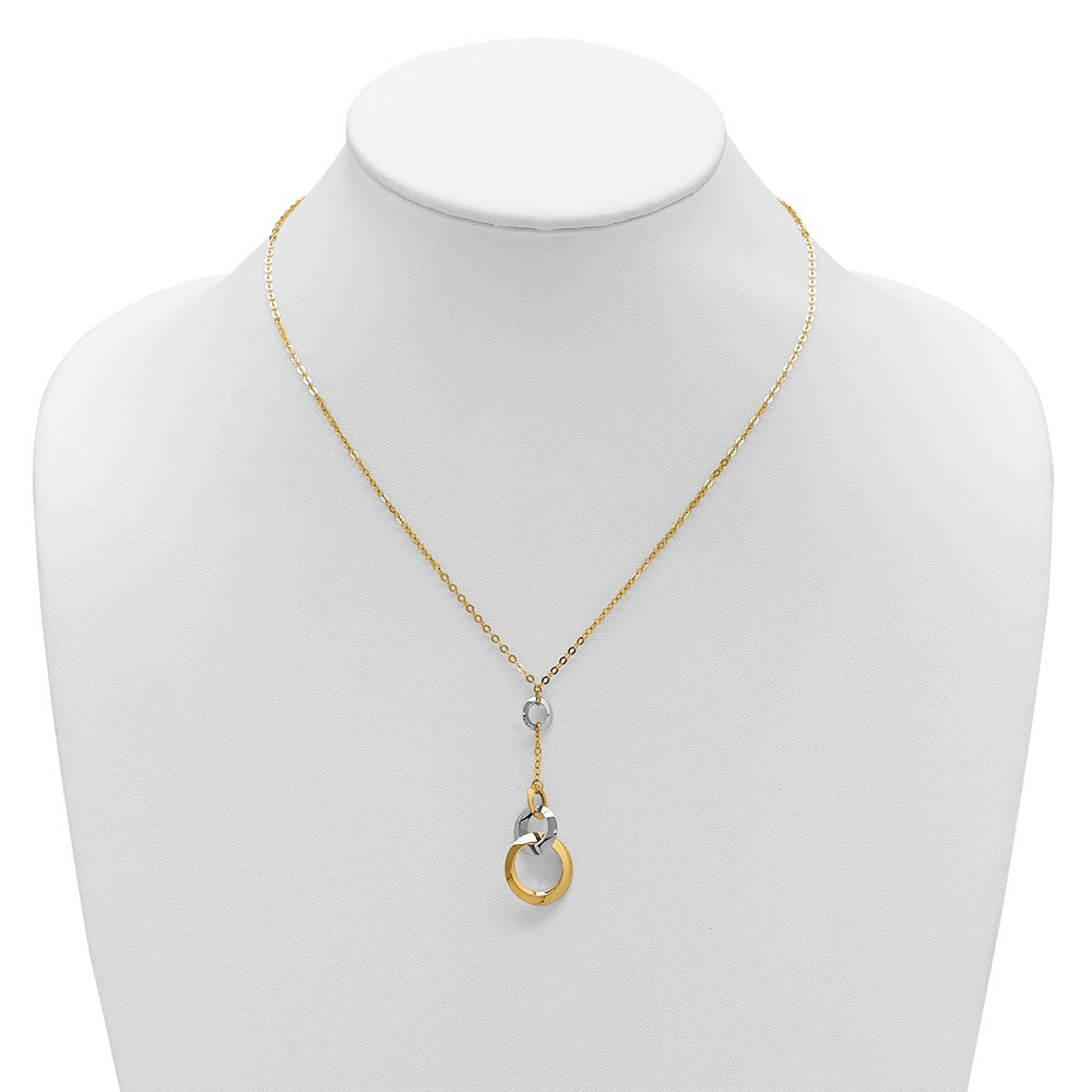 Polished Circle Link Accent w/1in ext. Necklace