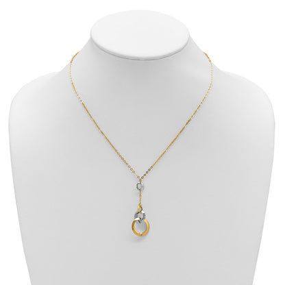 Polished Circle Link Accent w/1in ext. Necklace