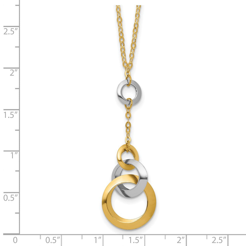 Polished Circle Link Accent w/1in ext. Necklace