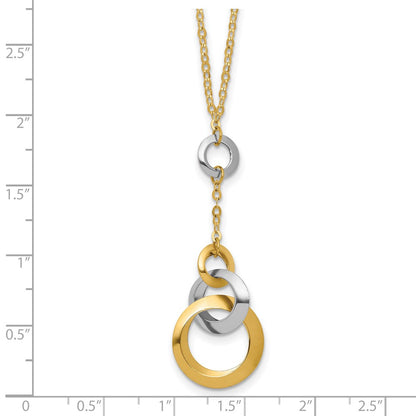 Polished Circle Link Accent w/1in ext. Necklace