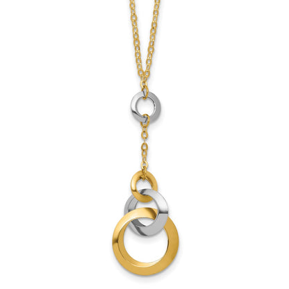 Polished Circle Link Accent w/1in ext. Necklace