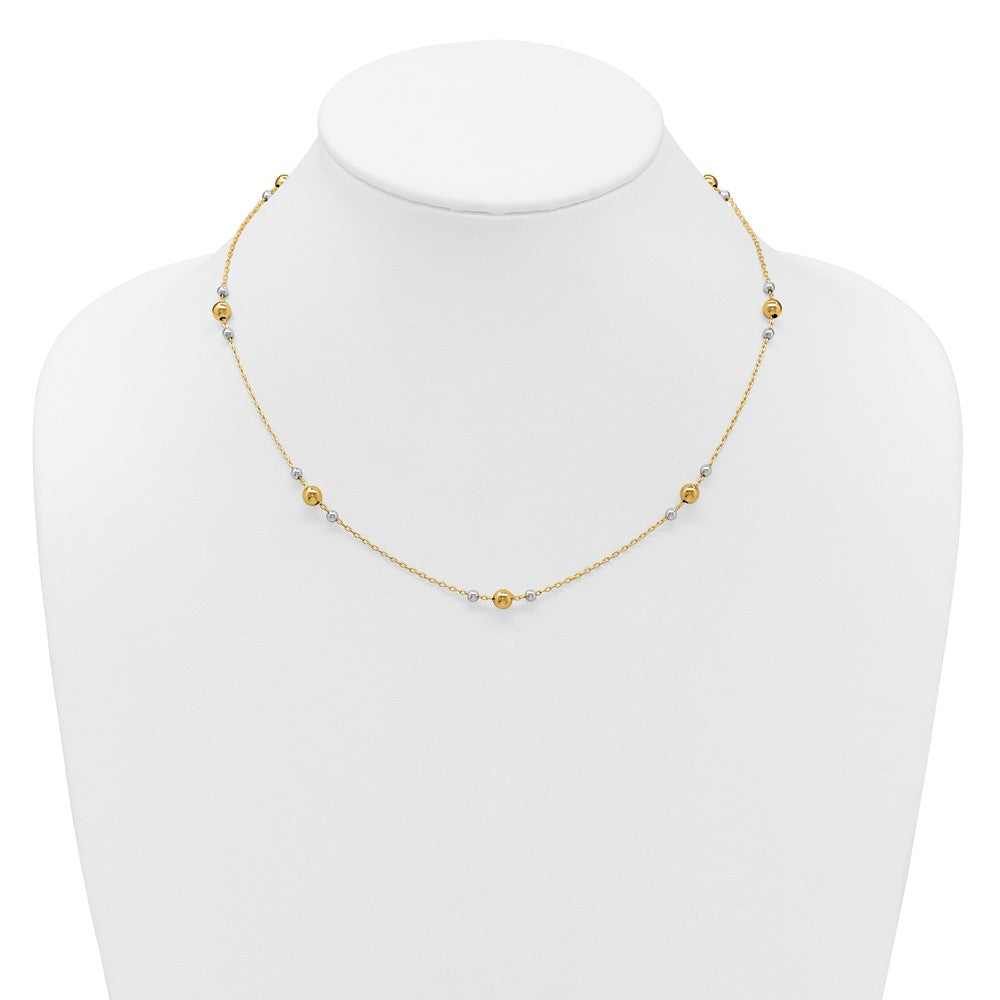 Polished / Beaded Station Necklace 18"