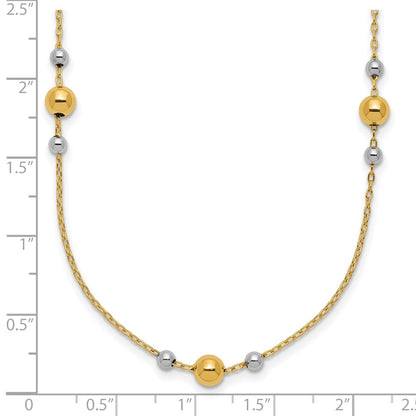 Polished / Beaded Station Necklace 18"
