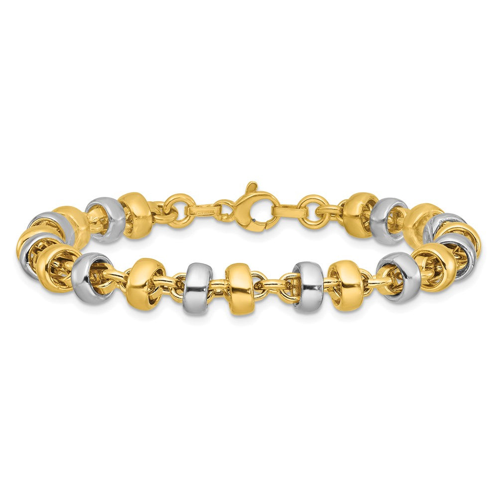 Polish Moveable Beaded Link Bracelet 7.25"