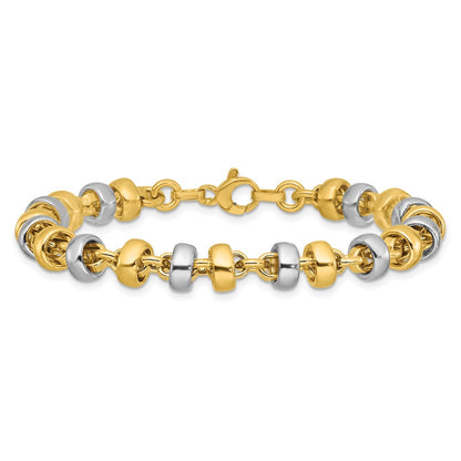 Polish Moveable Beaded Link Bracelet 7.25"