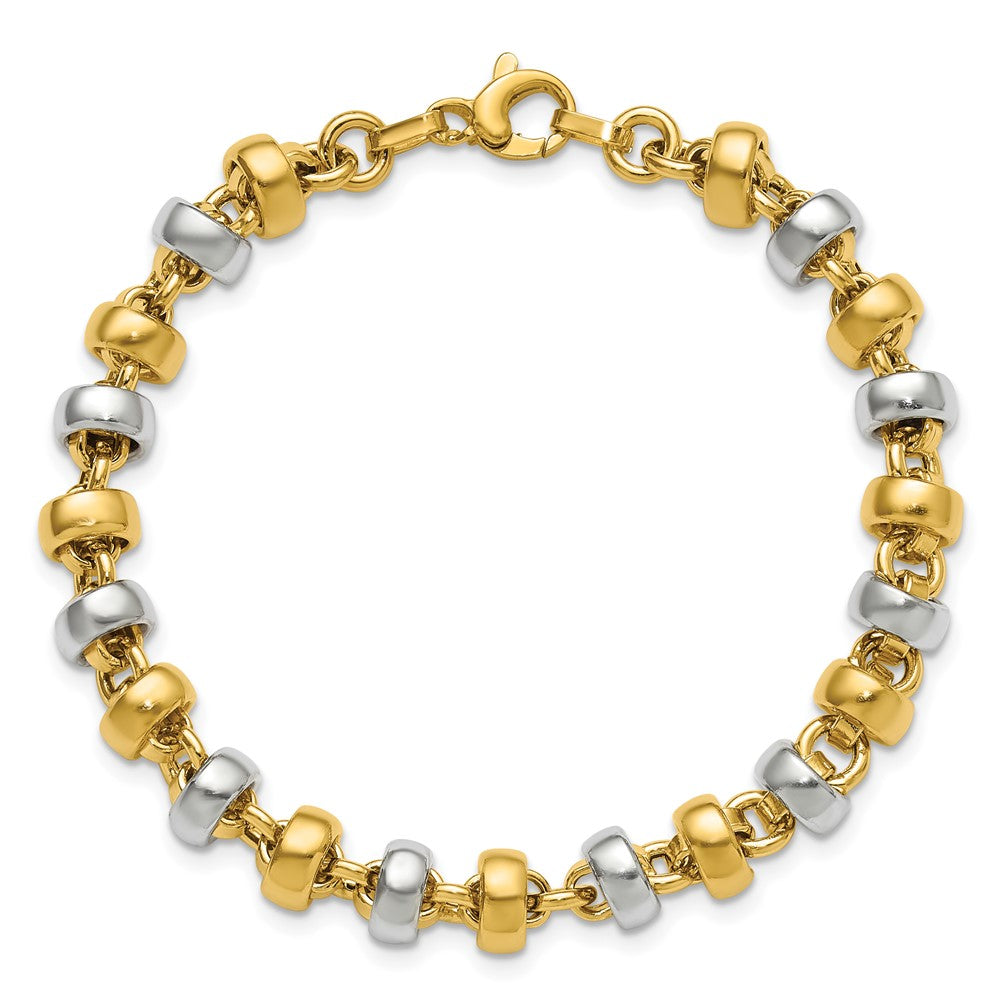 Polish Moveable Beaded Link Bracelet 7.25"