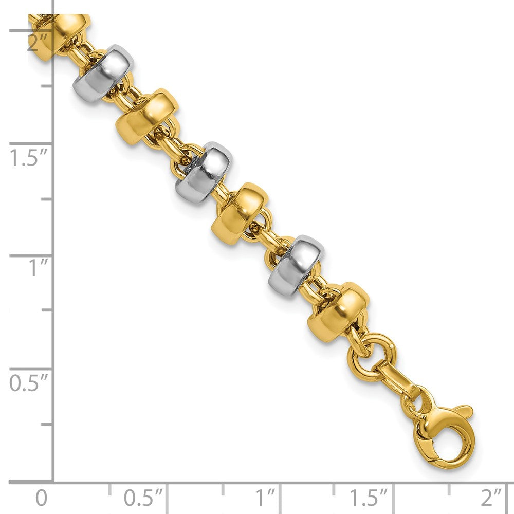 Polish Moveable Beaded Link Bracelet 7.25"