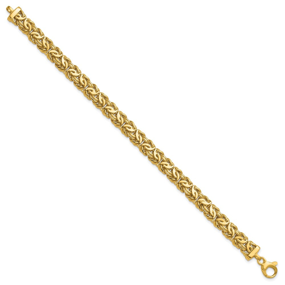 Polished 8.0mm Byzantine Link Bracelet 7.5"