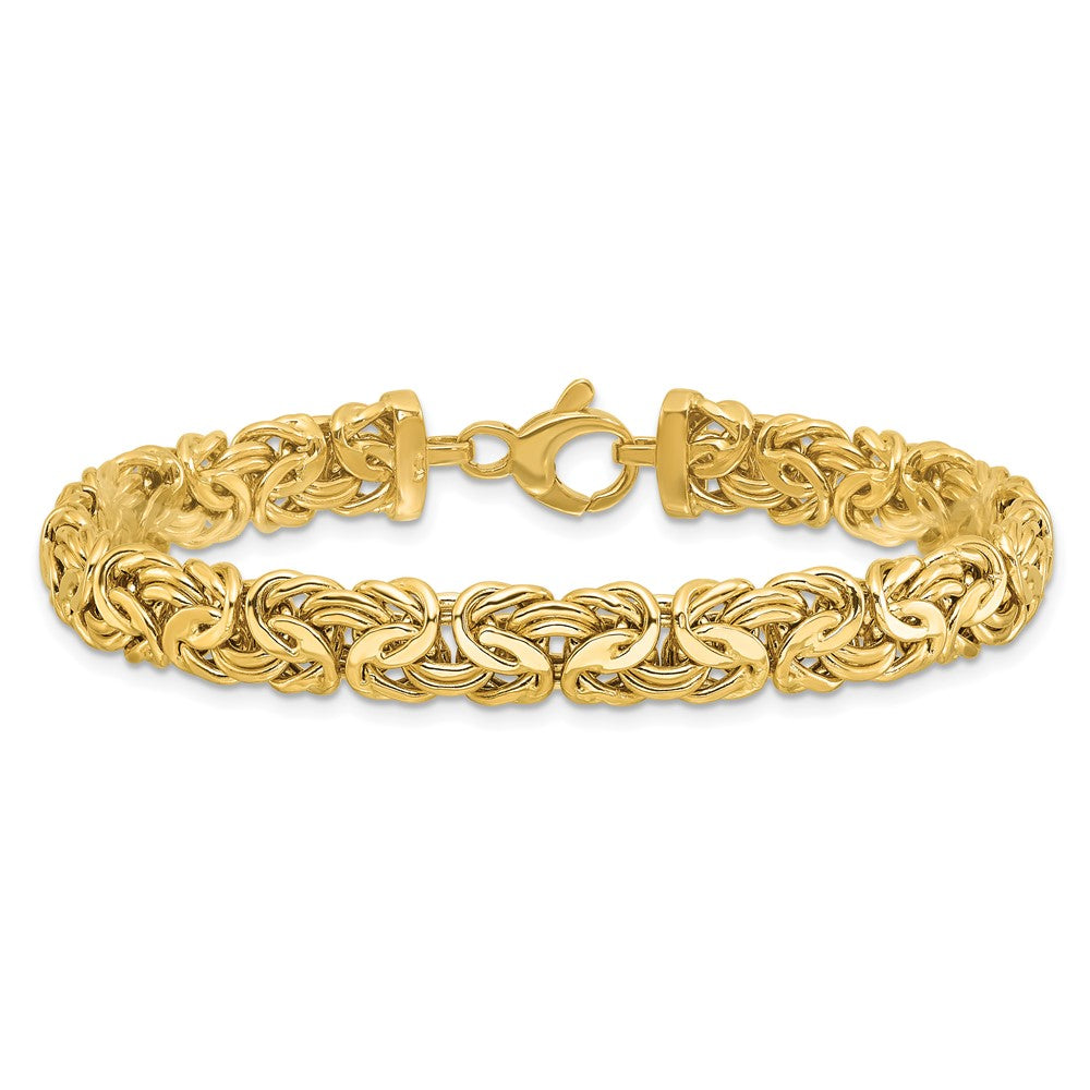 Polished 8.0mm Byzantine Link Bracelet 7.5"