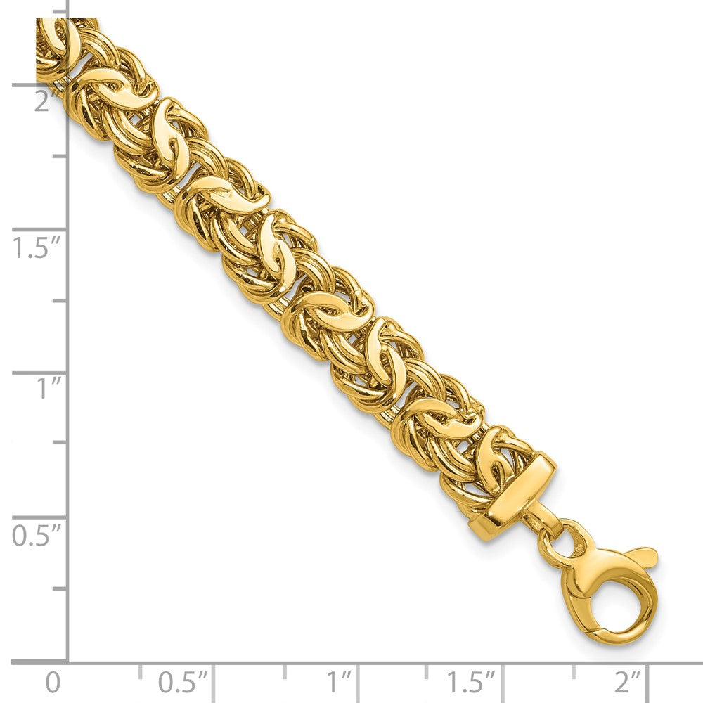 Polished 8.0mm Byzantine Link Bracelet 7.5"