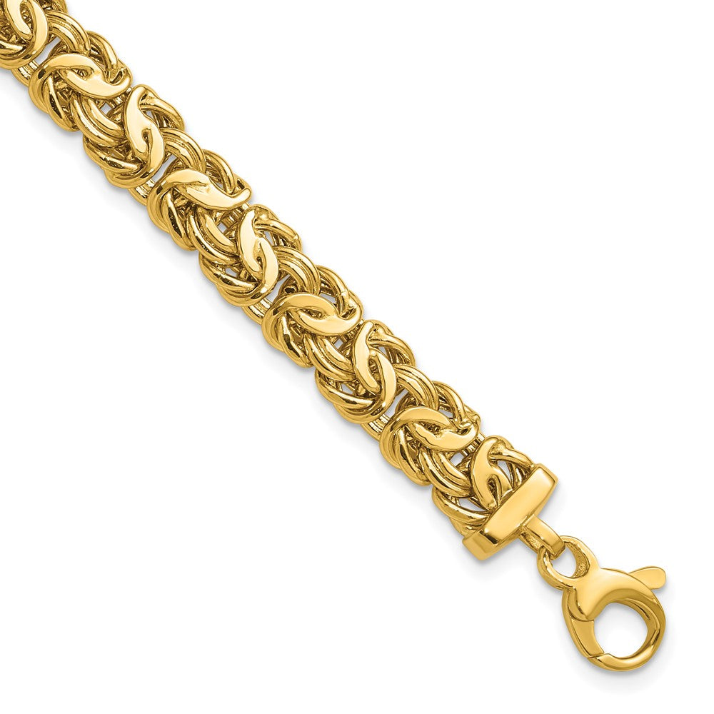 Polished 8.0mm Byzantine Link Bracelet 7.5"