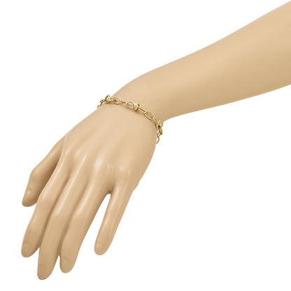 Polished/Texture/Dia-cut Fancy w/.75in Ext. Bracelet
