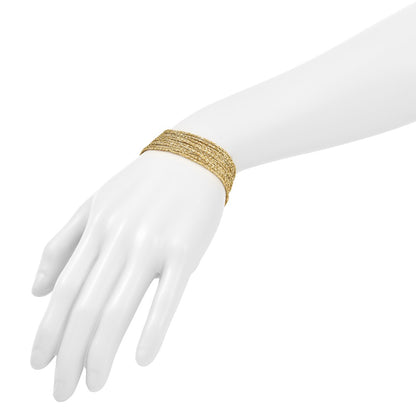 Textured Fancy Mesh Multi-strand w/.75in Ext. Bracelet