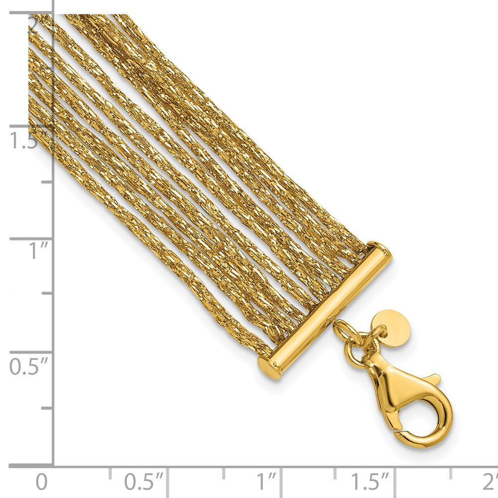 Textured Fancy Mesh Multi-strand w/.75in Ext. Bracelet