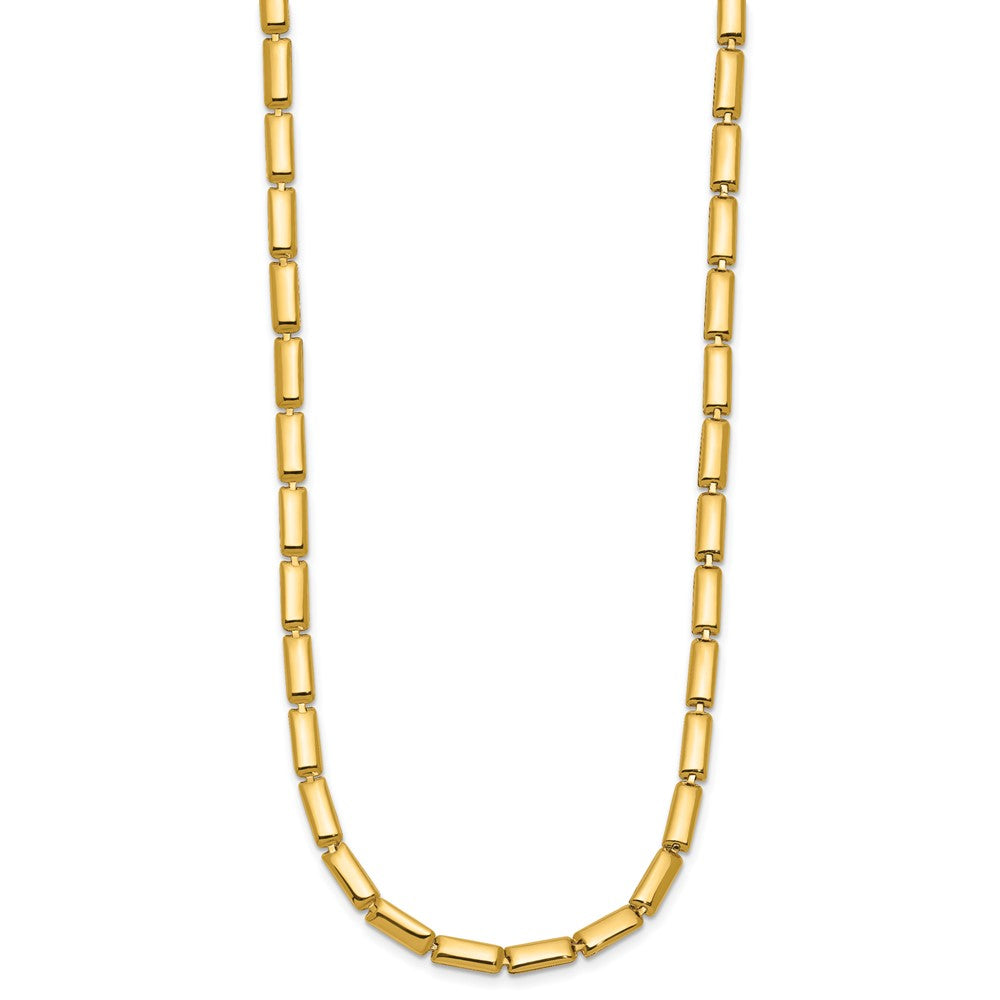 Polished 3.6mm Bar Link Necklace 18.25"