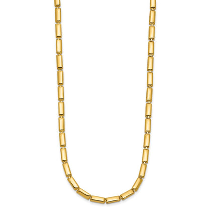 Polished 3.6mm Bar Link Necklace 18.25"