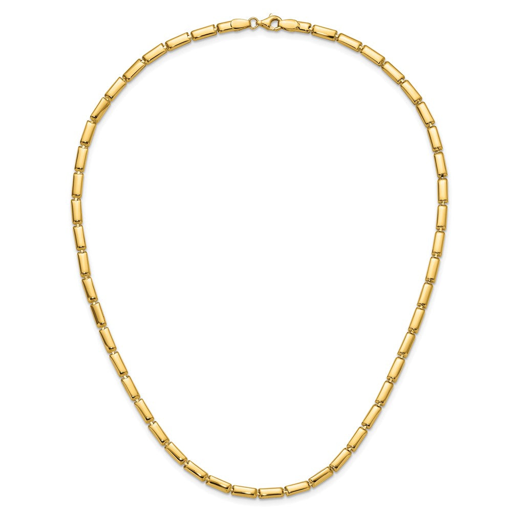 Polished 3.6mm Bar Link Necklace 18.25"