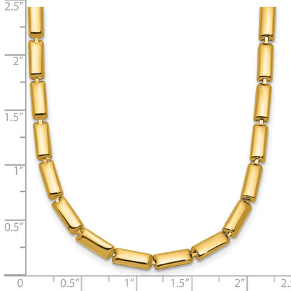 Polished 3.6mm Bar Link Necklace 18.25"