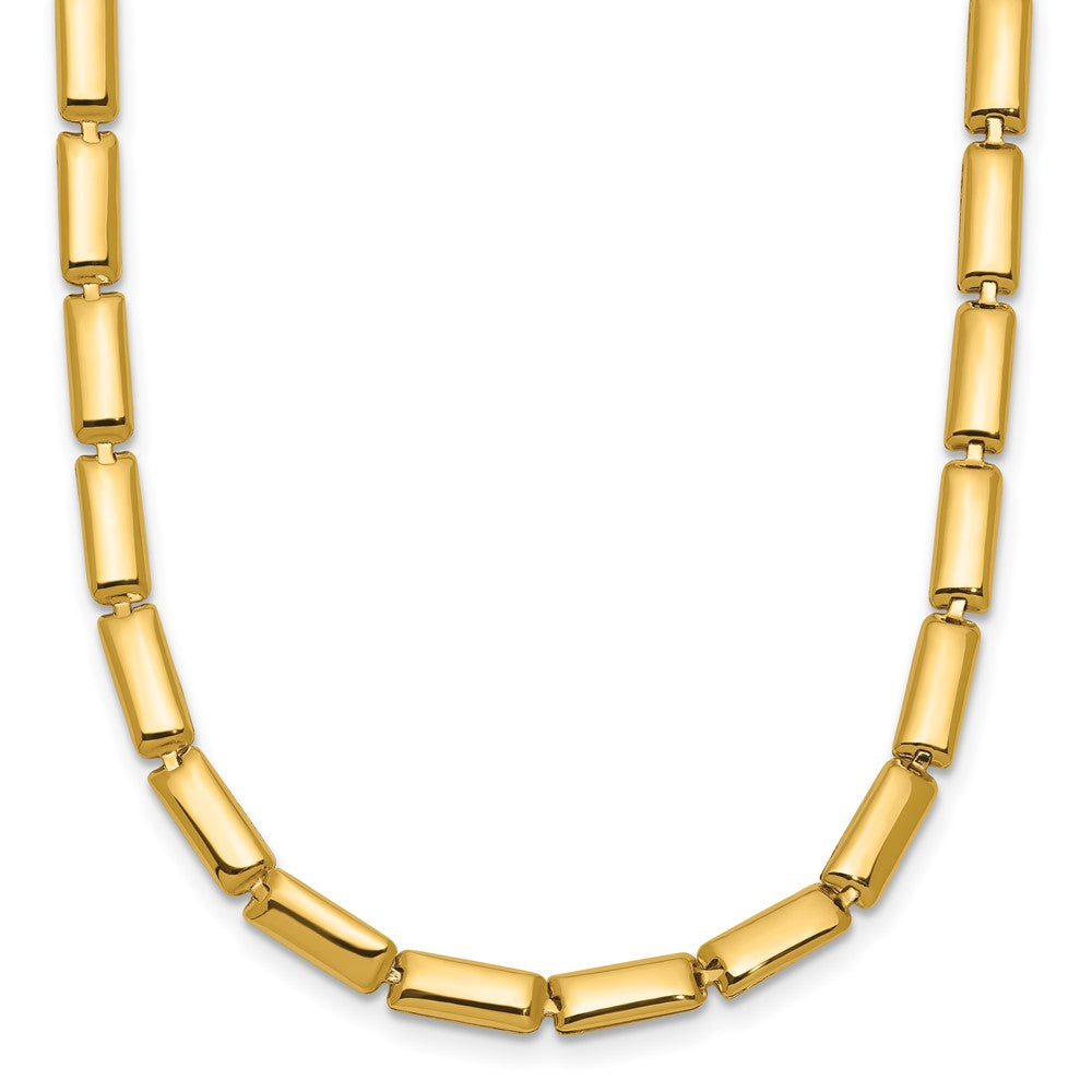 Polished 3.6mm Bar Link Necklace 18.25"