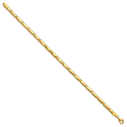 Polished 3.6mm Bar Link Bracelet 7.5"
