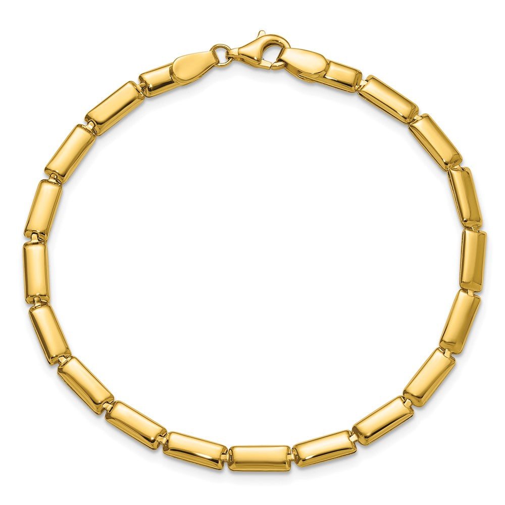Polished 3.6mm Bar Link Bracelet 7.5"