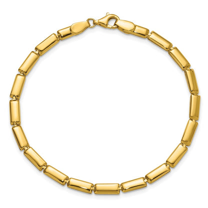 Polished 3.6mm Bar Link Bracelet 7.5"