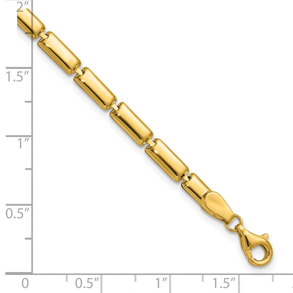 Polished 3.6mm Bar Link Bracelet 7.5"