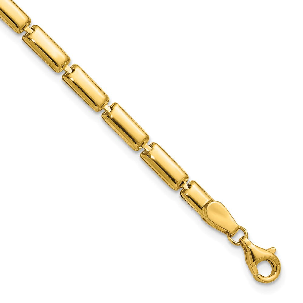 Polished 3.6mm Bar Link Bracelet 7.5"