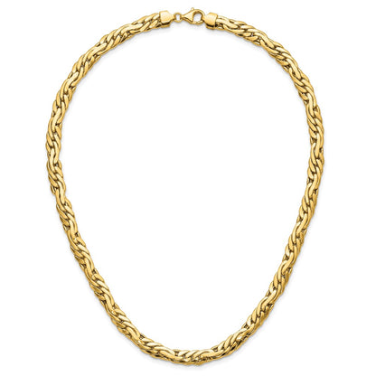 Polished 7.5mm Fancy Link Necklace 18"