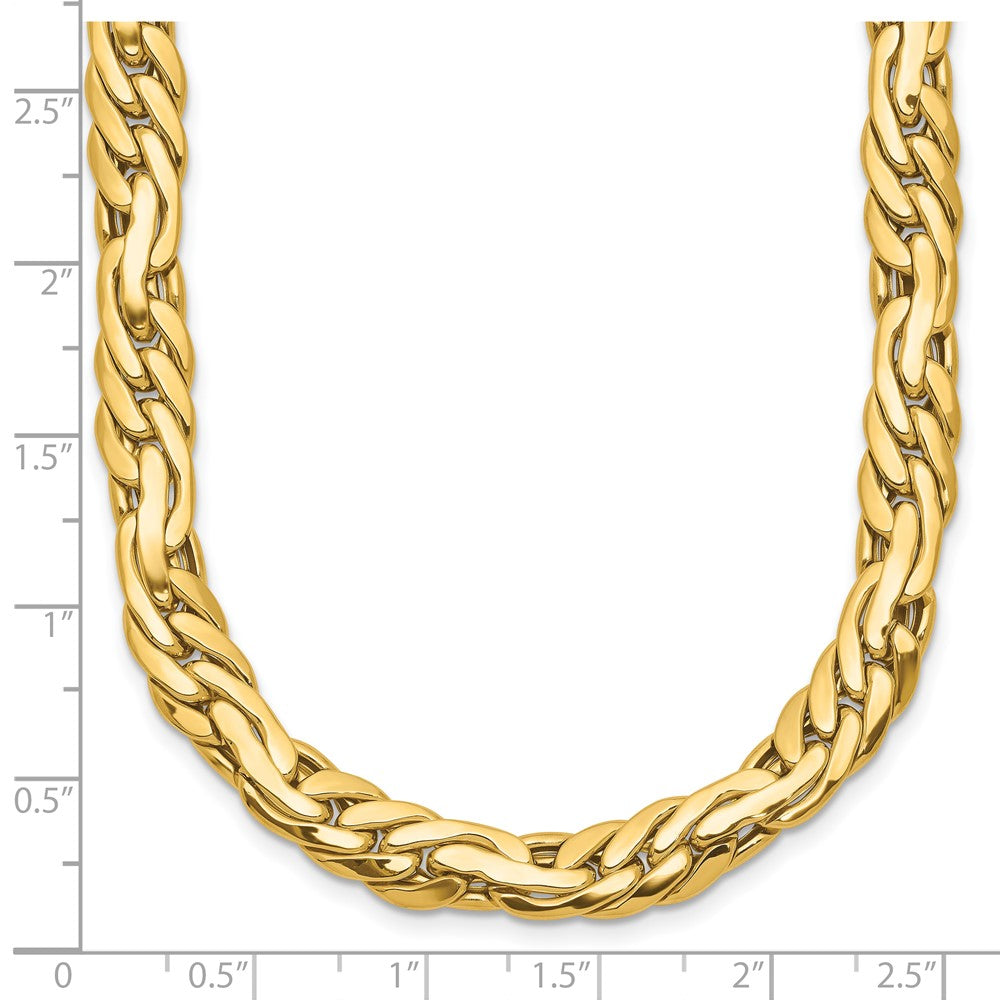 Polished 7.5mm Fancy Link Necklace 18"