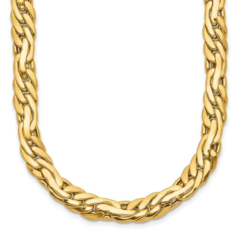 Polished 7.5mm Fancy Link Necklace 18"