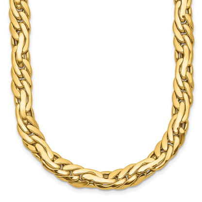 Polished 7.5mm Fancy Link Necklace 18"